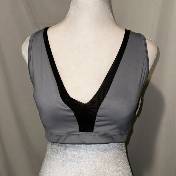 NWT gray & black Victoria's Secret Sport sports bra size large - Picture 1 of 3